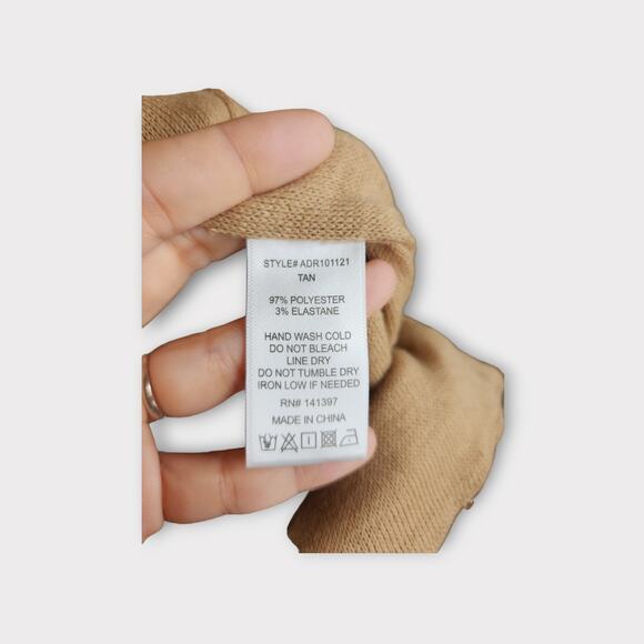 NEW ASTR the Label Tan Dress Halter Neck Tie Long Sleeve Women's Small - Picture 5 of 9